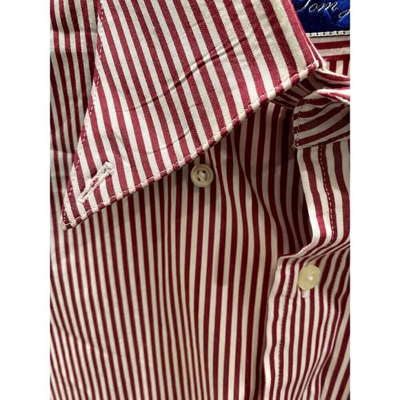 Tom Jones Executive Collection Red/White Button Down Shirt - Approx. 2XL (EUC) - Picture 2 of 4